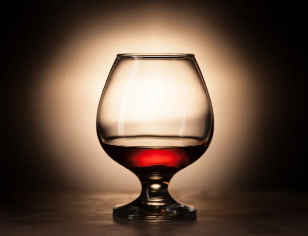 Glass with cognac — Stock Photo, Image