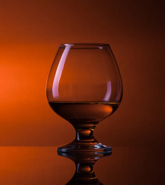 Glass with cognac — Stock Photo, Image
