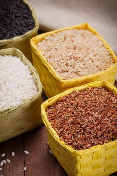 Sortimento de arroz — Fotografia de Stock