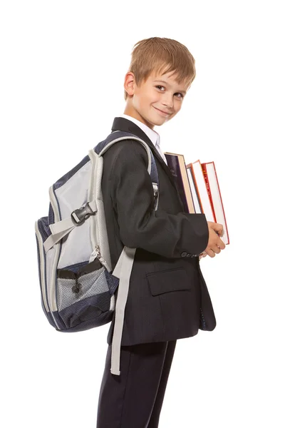 Boy holding books — Stock Photo, Image