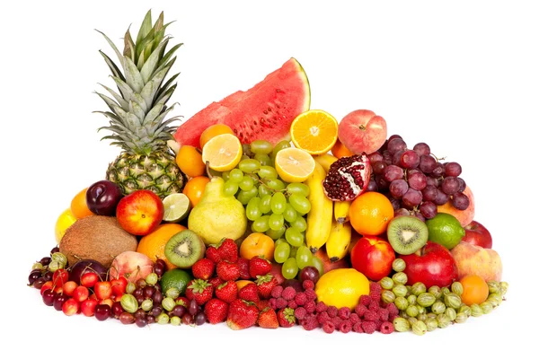 Riesige Gruppe frischer Früchte — Stockfoto