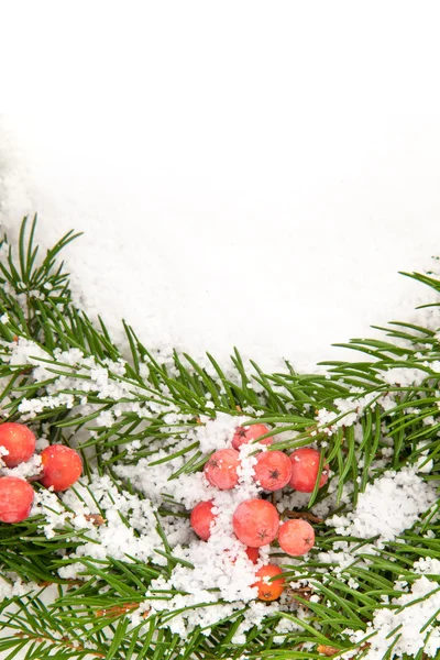 Marco de Navidad con nieve — Foto de Stock