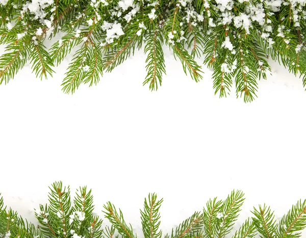 Christmas framework with snow — Stock Photo, Image