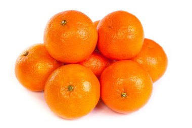 Grup olgun mandalina veya beyaz dilim mandalina