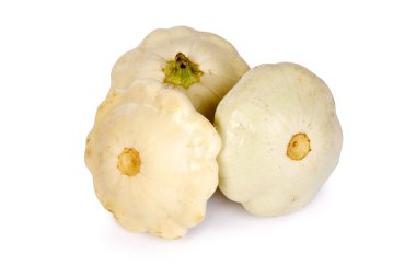 Beyaz pattypan beyaz izole squash