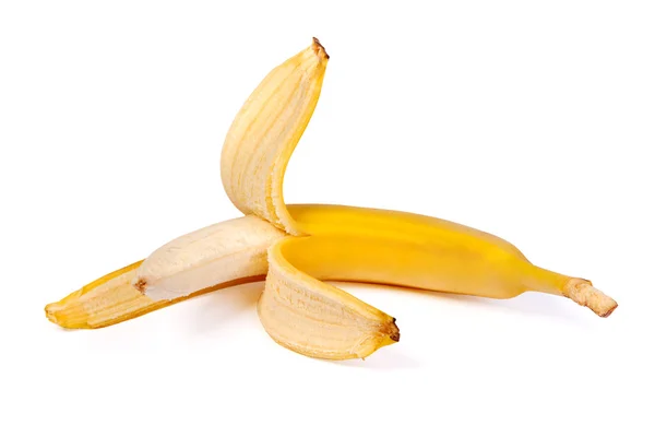Offene Banane auf weißem Hintergrund — Stockfoto