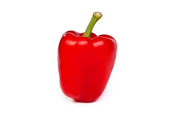 Un peperone rosso dolce isolato su bianco — Foto Stock