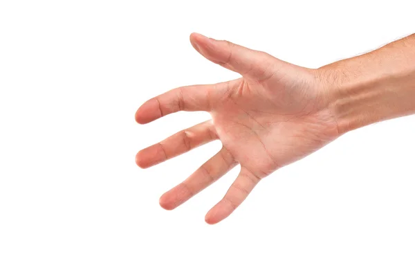 Ручний жест самця ізольовано на білому — стокове фото