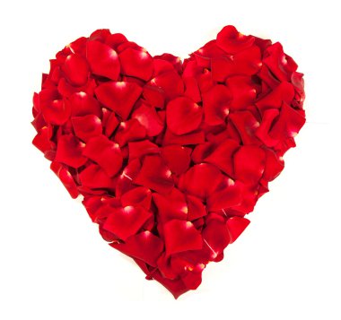 Gül dışında yapılan kalp şekli