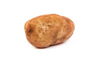 bir tane patates üzerine beyaz izole