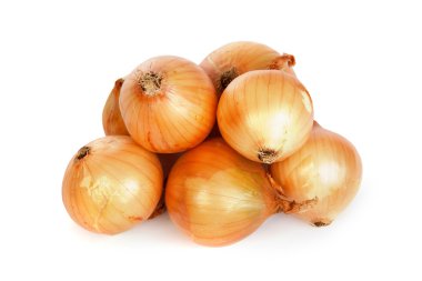 Grup üzerinde beyaz izole bir soğan