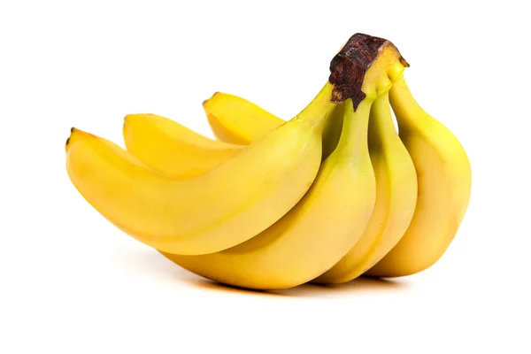 En massa bananer isolerade — Stockfoto