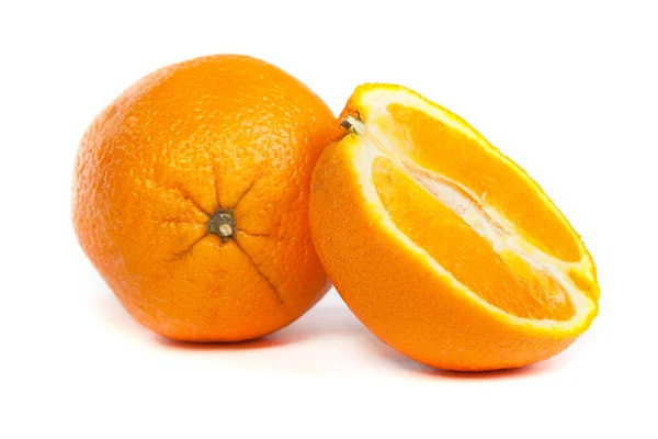 Fresh orange and a half part of orange — Stock Photo, Image