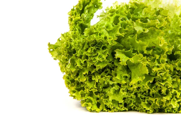 Свежий зеленый салат изолирован на белый — стоковое фото