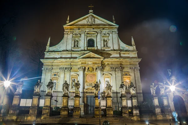 Polen, krakow. torget på kvällen. — Stockfoto