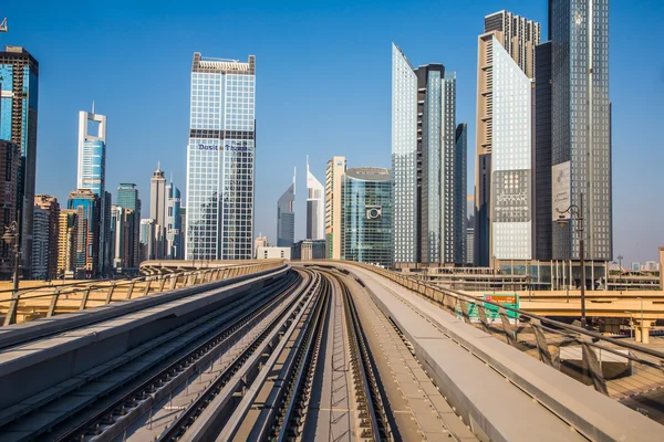 Dubai metro railway — Stock Photo, Image