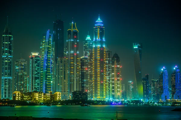 Dubai Marina paysage urbain, Émirats arabes unis — Photo