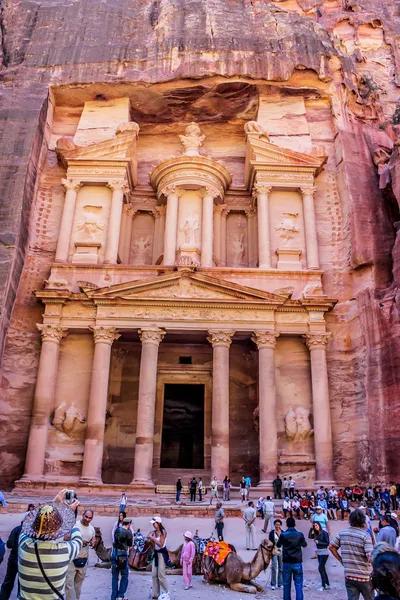 Al Khazneh ou o Tesouro em Petra, Jordânia — Fotografia de Stock