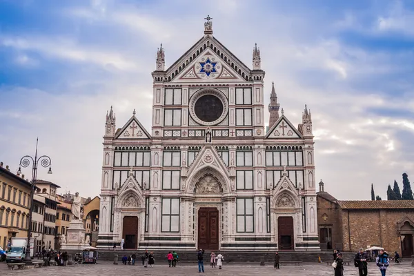 The Basilica di Santa Croce famous Franciscan church on Florence — Stock Photo, Image