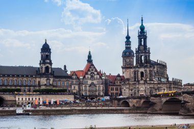 dresden, Almanya Panoraması. Cityscape. Skyline