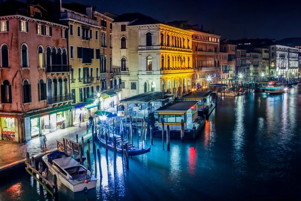 Grand Canal in Venice. NIght — Stock Photo, Image