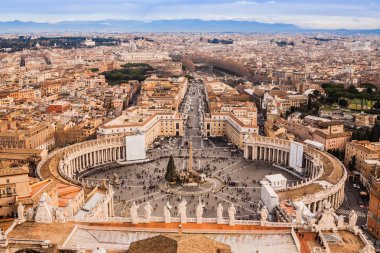 Roma, İtalya. Vatikan'ın Peter Meydanı