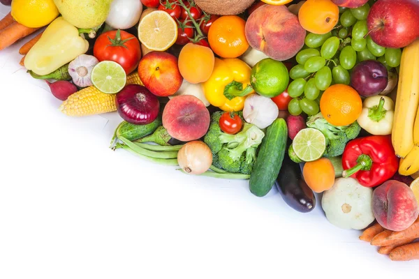 Enorme grupo de verduras y frutas frescas — Foto de Stock