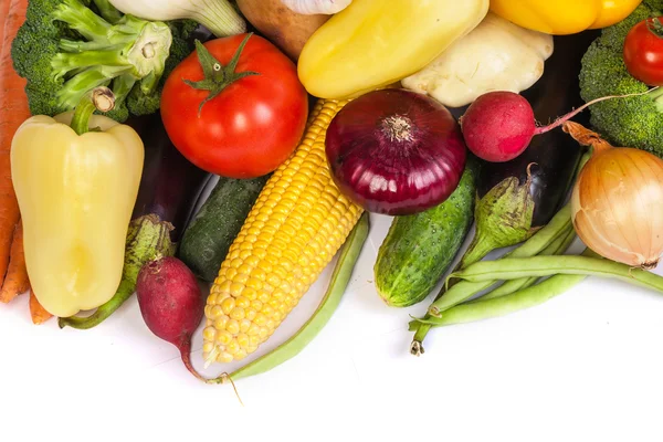 Group of fresh vegetables isolated on white — Stock Photo, Image