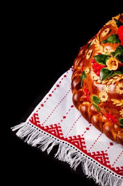 Ukraynalı şenlikli ekmek tatil ekmek siyah