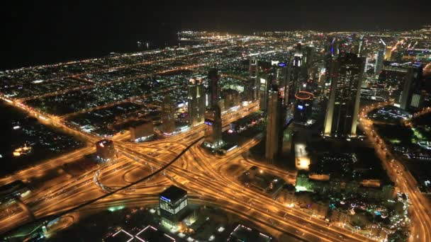 Вид с воздуха на центр Дубая — стоковое видео