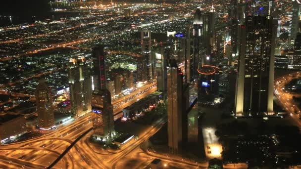 Luchtfoto van het centrum van dubai — Stockvideo