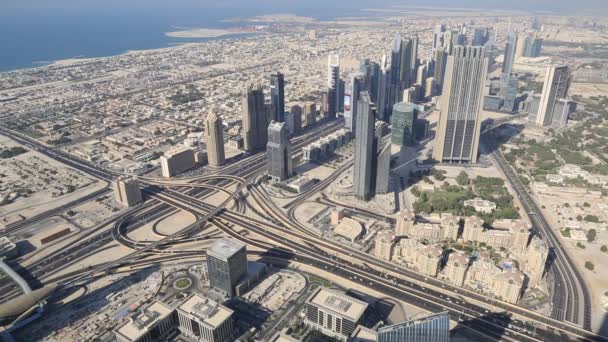 Αεροφωτογραφία του κέντρου του Ντουμπάι — Αρχείο Βίντεο