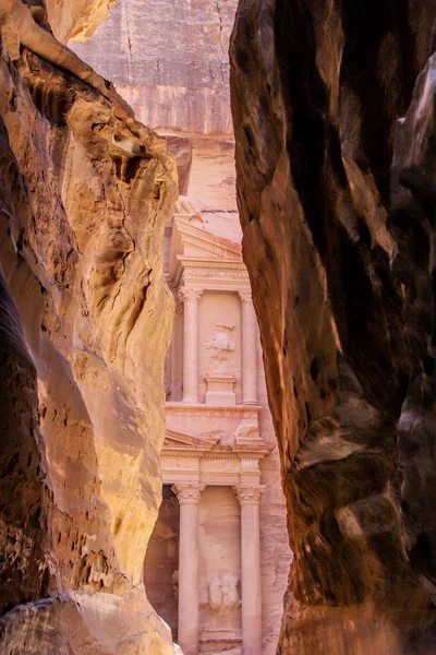 Al Khazneh o Il Tesoro a Petra, Giordania — Foto Stock