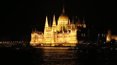 gece, Macaristan Budapeşte Macaristan Parlamentosu'nun.