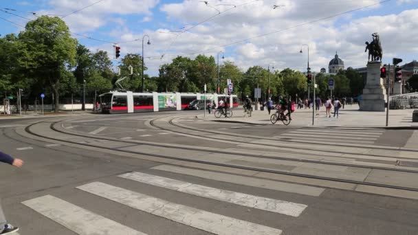 Wiener Straßenbahnnetz — Stockvideo