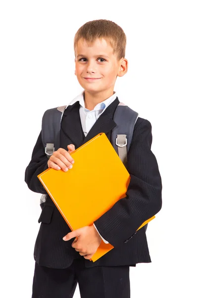 Junge hält Bücher in der Hand — Stockfoto