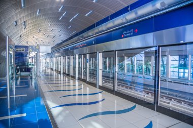 Dubai metro terminal dubai, Birleşik Arap Emirlikleri.