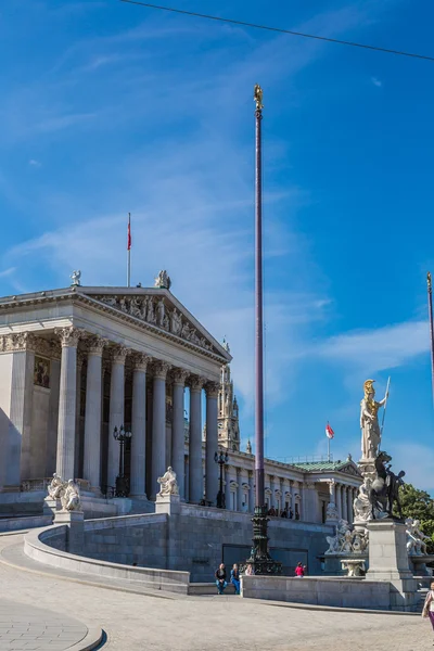 Edifício do Parlamento Austríaco, Viena, Áustria — Fotografia de Stock