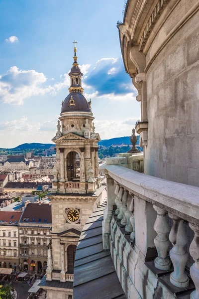 Vista aérea de Budapest desde lo alto de la Basílica de San Esteban — Foto de Stock