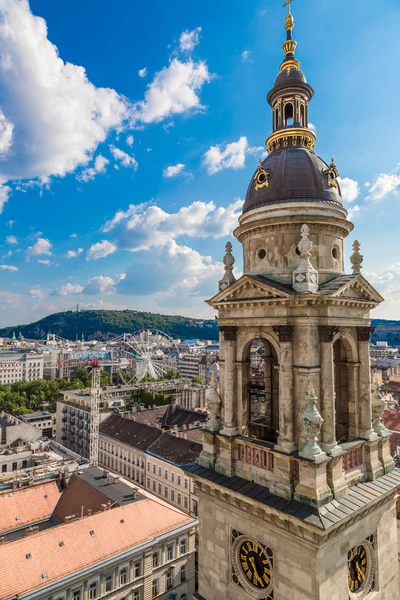 Aerial view at Budapest from the top of St Stephen Basilica — Stock Photo, Image
