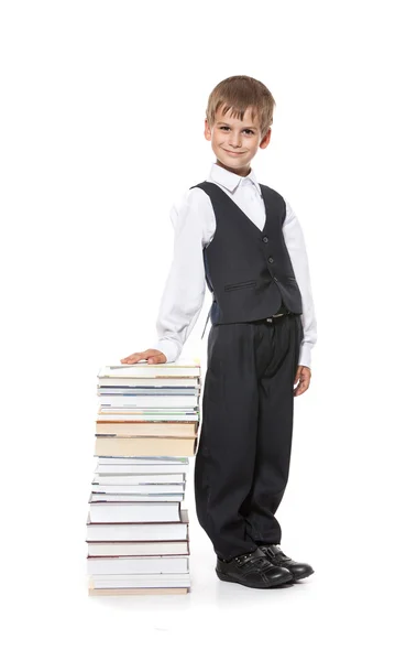 Ragazzo e libri — Foto Stock