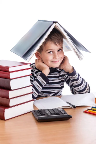 Schattig schooljongen — Stockfoto