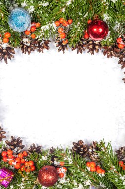 Noel arkaplanı. Eve çerçevesi