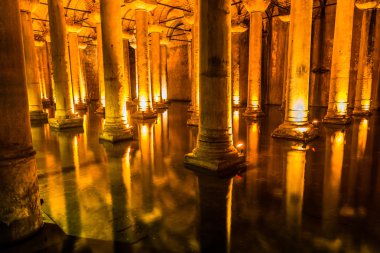 Underground Basilica Cistern (Yerebatan Sarnici) in Istanbul, Turkey clipart