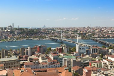 galata Kulesi İstanbul panoramik manzara. Türkiye