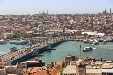 galata Kulesi İstanbul panoramik manzara. Türkiye