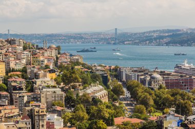 galata Kulesi İstanbul panoramik manzara. Türkiye