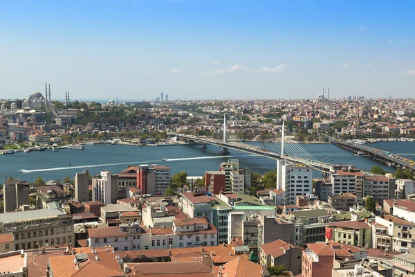 Istanbul panoramatický pohled od věže galata. Turecko — Stock fotografie