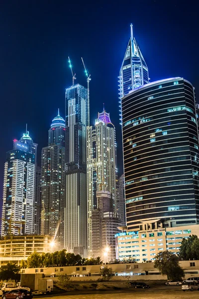 Dubai Marina paisagem urbana, Emirados Árabes Unidos — Fotografia de Stock