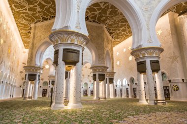 Abu Dabi Şeyh zayed Ulu Camii, güzel iç